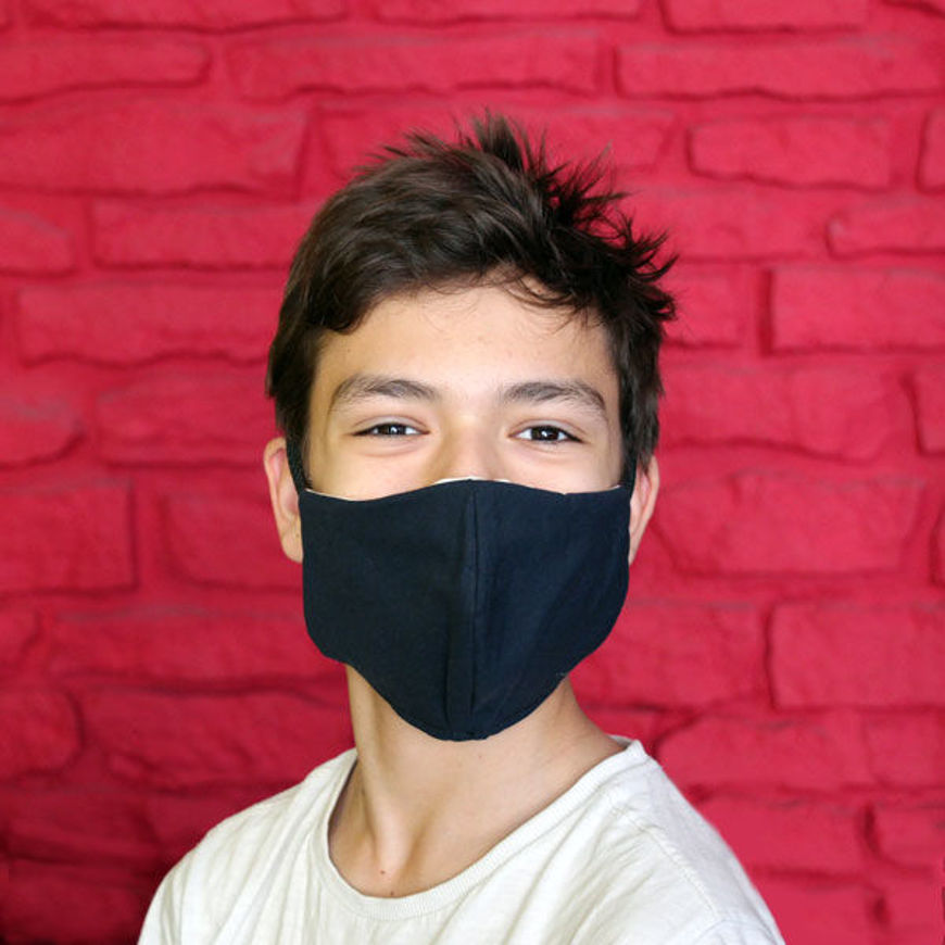 Picture of FACE MASK 100% ORGANIC COTTON, SUPER SOFT (BLUE)