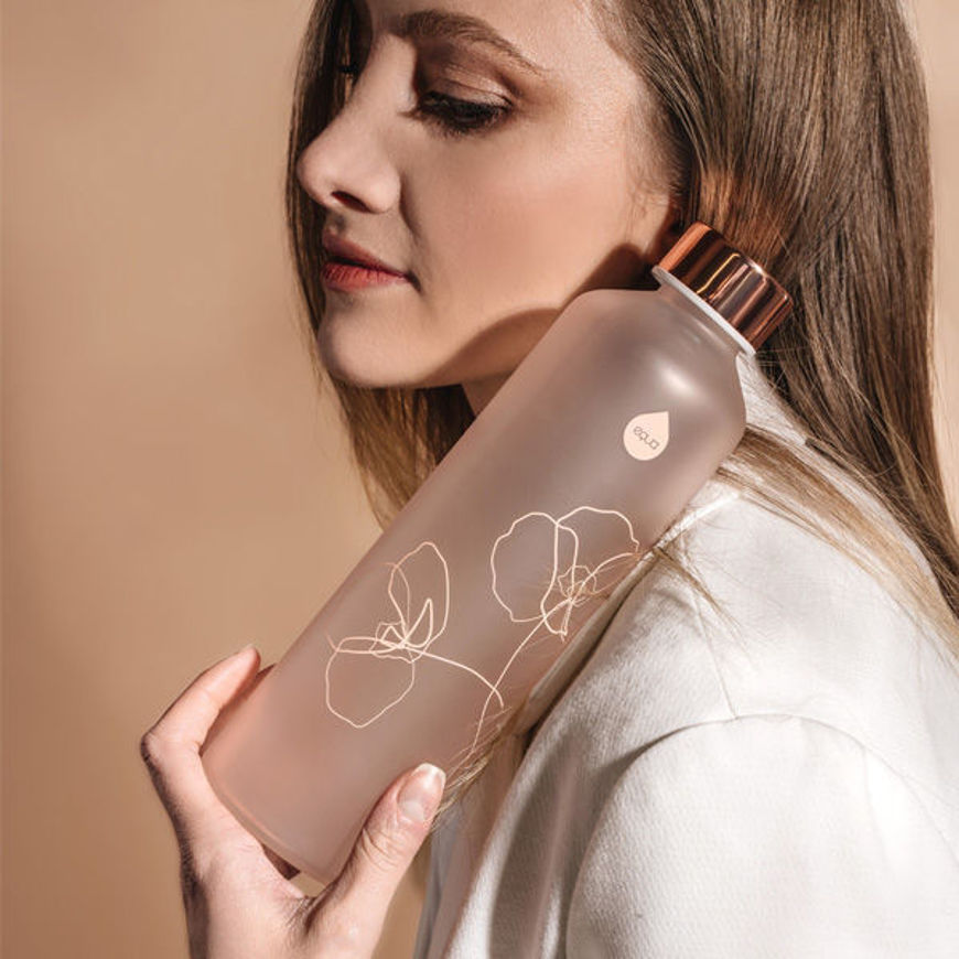 Equa Bloom Pink Glass Bottle 