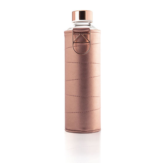 EQUA MISMATCH BRONZE SUSTAINABLE GLASS WATER BOTTLE WITH COVER