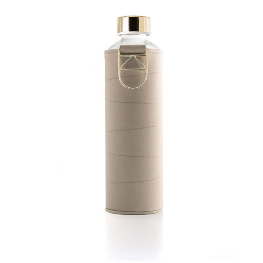 EQUA MISMATCH BRONZE SUSTAINABLE GLASS WATER BOTTLE WITH COVER