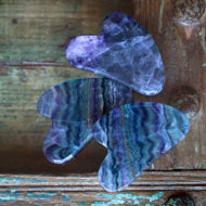 Gua sha rainbow fluorite natural stone