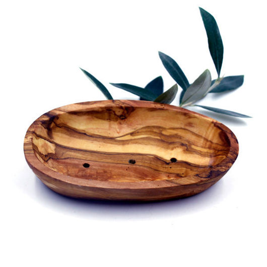 OLIVE WOOD SOAP HOLDER 