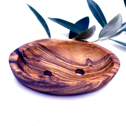 OLIVE WOOD SOAP HOLDER