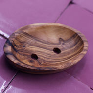 OLIVE WOOD SOAP HOLDER