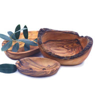 OLIVE WOOD SOAP HOLDER RUSTIC