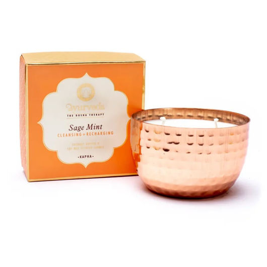 Kapha Sage Mint Ayurvedic naturally scented candle