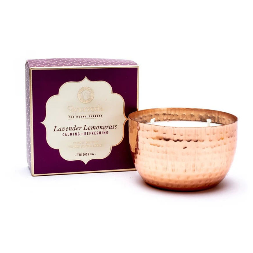 Tridosha Lavender Lemongrass Scented Ayurvedic Candle 