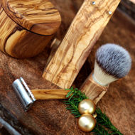 Razor Gift Set Olive Wood 