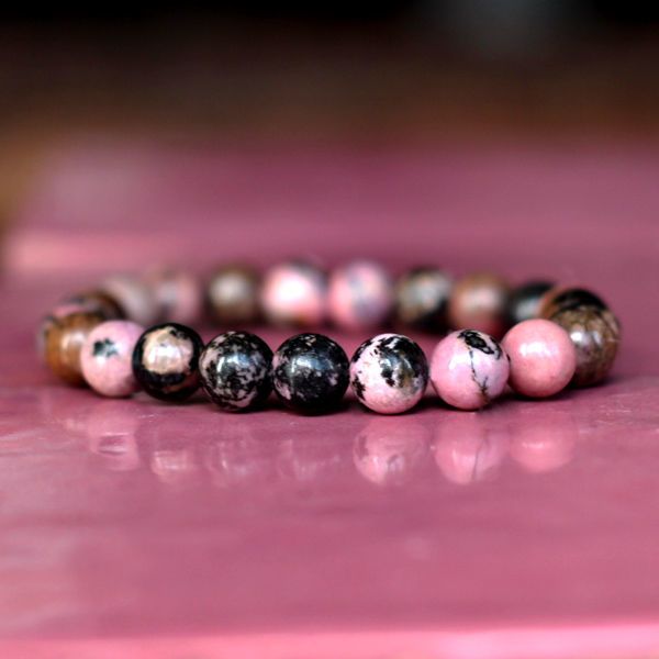 Natural Pink Rhodonite Bracelet | Oh Lou Lou! | 100% Organic Cosmetics ...