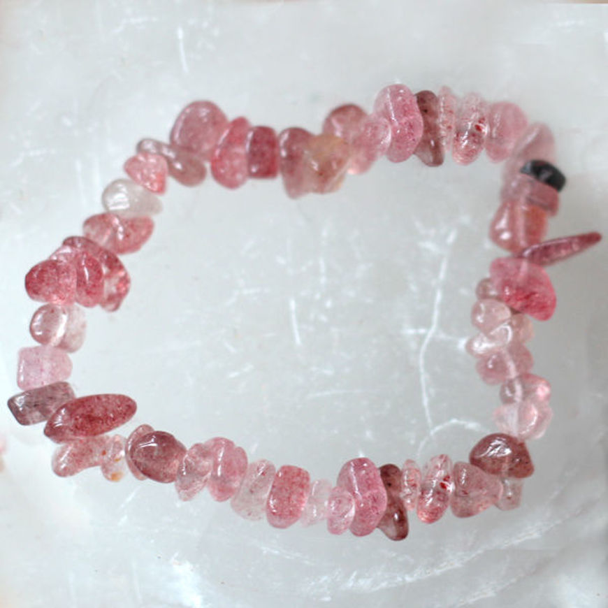 strawberry quartz soulmate bracelet