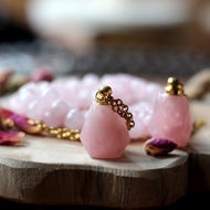 rose quartz bottle pendant